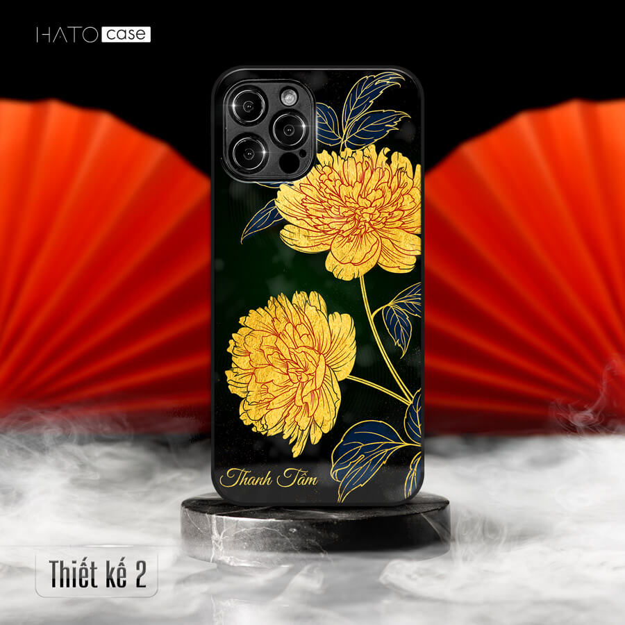 Ốp lưng mặt kính ép kim phật giáo thiên nhiên